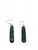 NZ greenstone rounded edge  drop earrings on hooks