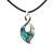 NZ Paua Pikorua Single Twist Pendant Cord Necklace