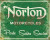 Retro Norton Motorcycle tin sign