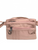 Small shoulder bag with double zip compartments - pale pink