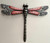 Large Dragonfly Metal Wall Art Pink