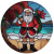 Santa Stained Glass Hanger