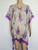 Kaftan with wisteria design and purple border