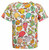 White kids’ T-shirt with colourful Kaleidoscope Kiwi design