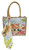 Small hessian bag with matching scarf and scarf ring - beach scene