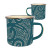 Stainless Steel teal cup with koru design