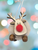 Hanging pom pom Reindeer Christmas decoration - various colours