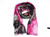 Floral scarf featuring a lily and leaf design