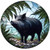 Wild Pig Stained Glass Hanger