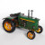 retro style green tractor metal ornament