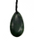 NZ greenstone teardrop pendant on black cord