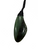 NZ greenstone paddle shaped pendant on black cord