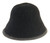 Black wool mix bucket hat with grey trim
