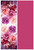 Warm scarf with floral design - fuchsia