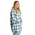 hooded sherpa style blanket with grey square design