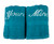 Mine And Yours Embroided Towels,teal