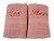 His and Hers Embroidered Bath Towel,pink
