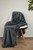 Kowhaiwhai design warm fleece grey blanket