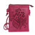 Floral cut out shoulder bag small crossbody handbag red
