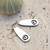 Teardrop earrings with cut-out koru design -various colours