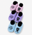 Pink, purple and blue cat themed comfy fluffy slumbies slippers