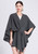Warm winter cape shawl with pull through fastener