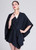 Warm winter cape shawl with pull through fastener