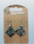 NZ paua shell square Koru style earrings on hooks