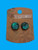 NZ paua shell and resin stud earrings- koru swirl design