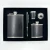 Black Hip Flask Set with Pen