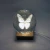 Butterfly etched crystal ball night light glowing