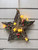 Hanging star Christmas wreath lit