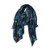 NZ Scarf - black with evergreen native flora design