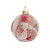 Clear glass Pōhutukawa Christmas bauble with New Zealand floral design