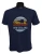 NZ Souvenir Adult's T-Shirt -Navy with Kiwi with Sunset Background