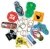 Bundle of 10 assorted New Zealand souvenir keyrings including large tiki keyring