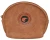 Tan Coin Purse with NZ Kiwi Design - Clasp Close