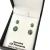 Boxed set of two pairs of New Zealand greenstone pounamu oval stud earrings