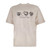Cream unisex New Zealand T-shirt with three cartoon kiwi birds and Caffeinated Kiwis chest design