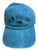 Turquoise washed denim cap with embroidered New Zealand Adventure lettering and kiwi bird