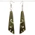 NZ greenstone pounamu angled teardrop earrings with cut-out koru carving on hooks