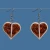 Bone earrings - Heart with Koru Design
