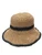 Crocheted Foldable Summer Hat with Stripe Detail