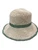 Crocheted Foldable Summer Hat with Stripe Detail