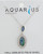 Paua Crystal Oval Drop Pendant Necklace