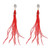 Fine feather tassel earrings (various colours)