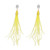 Fine feather tassel earrings (various colours)