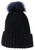 Solid Knit Stripe Beanie with Pom Pom (comes in lots of colours)