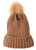 Solid Knit Stripe Beanie with Pom Pom (comes in lots of colours)