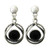 Marine Knot earrings with black stone